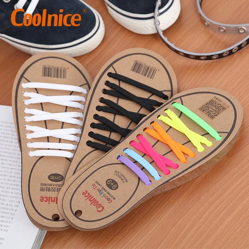 COOLNICE Cheap Lazy Shoe Laces Elastic Shoelaces For Sneakers