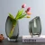 Import Creative Geometry Slant Mouth Luxury  Arrangement Dried Flowers Square Glass Vase Home Decoration from China