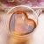 Import Creative heart shaped double wall glass juice beverage coffee tea cups from China