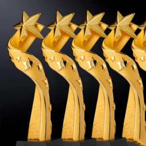 Crown shape metal resin crystal trophy acrylic resin craft