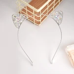 Crystal Cat Ears Hair Band Headband for Women Girls  Party Hair Accessories Halloween Cartoon Hairband Headwear