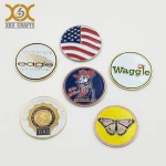 custom cheap magnetic golf ball marker with hat clip