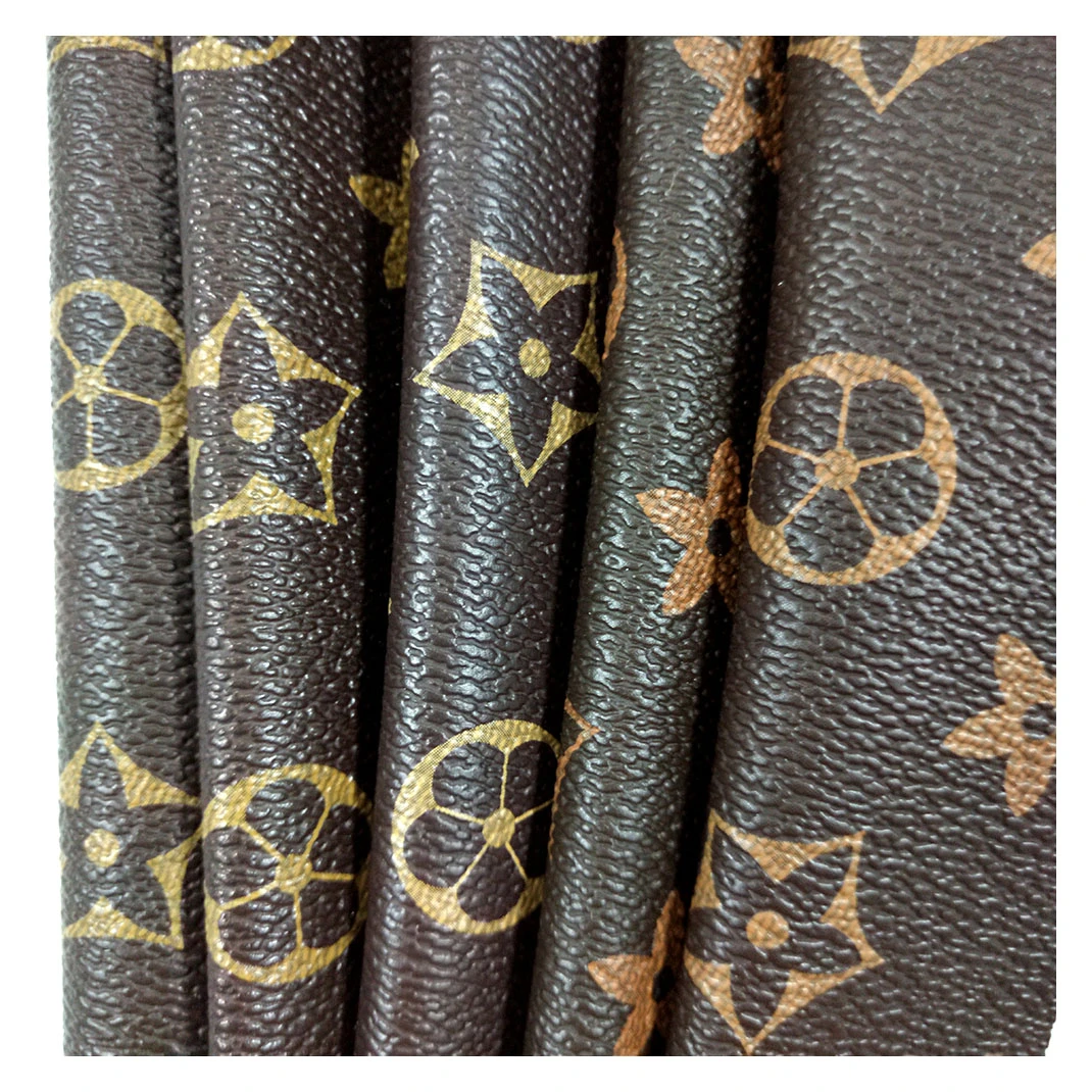Custom Cuero high quality digital printed leather rexine PVC PU synthetic leather fabric for making fashion funny handbag