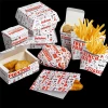 Custom Design Logo Printed Takeout Paper Packaging Box for Hot Dog Burger Fried Chicken