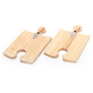 Custom Eco Friendly Wholesale Jigsaw Design Wooden Block Knife Set