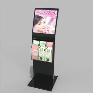Custom Floor Standing Acrylic Poster Display Stand Advertising Cardboard Magazine Display Racks for Store