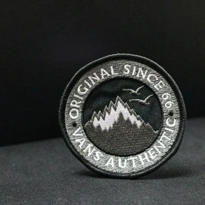 Custom low price Mountain and gull embroidery patches, Custom embroidery apparel labels patch