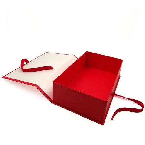 Custom Luxury Cardboard Paper Garment Clothing Apparel Gift Red Packaging Box