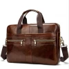 Custom Luxury Men Laptop Leather Briefcase Buisness Vintage Handbags Office Men Hand Bags Mr P Briefcase