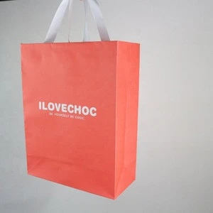 Custom luxury recycled white card paper shopping bag for packaging gift with rope
