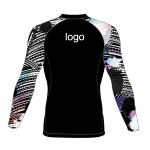 custom polynesian patterns Latest Design Compression shirt long sleeves rash guard