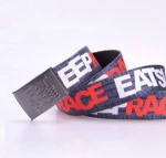 Custom print fabric belt with buckle laser high quality no minimum order