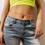 custom silver gold plated waist chain punk style africa fashion  body chain belly for women