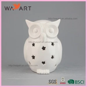 Custom Silver Plating Owl Ceramic Crafts Wholesale