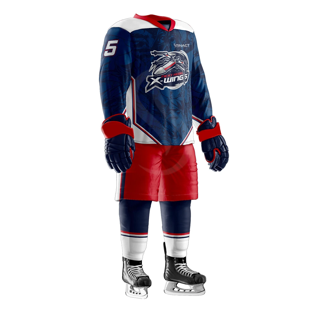 Custom sublimation ice hockey Uniform Top Quality Men Ice Hockey Uniform