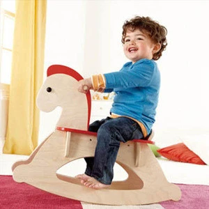 Custom wooden toys rock and ride rocking horse ride toy