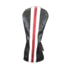 customized brand logo stitching red and white strip 460 cc driver club headcover golf head covers