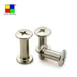 Customized Brass Male Female Binding Screws For Leather Belt
