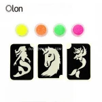 Customized Kids Body Art Glitter Tattoo Stencils