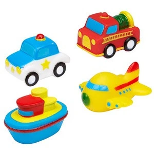 Customized OEM vinyl animals and car squeezer bath toys