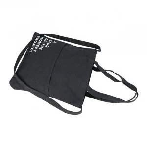 Customized Printed Recycle Cotton Bag Logo With Long Shoulder Straps
