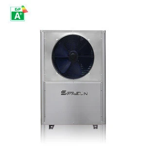 Customized Stainless Steel Cabinet 9KW 13KW Air Source Heat Pump Hot Water Heater for House Heating