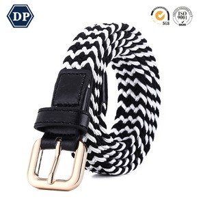 Customized Wholesale high Quality Polyester Knitted Elastic Braided Women Belt