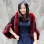 Import CX-B-M-41G New Winter Cape Knitted Mink Fur Shawl Real Fox Fur Trimmed Poncho Shawl Scarf from China