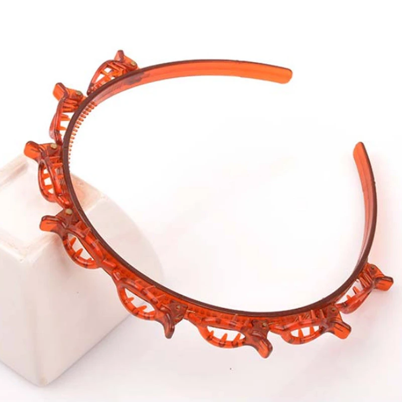Daily Use Acrylic Headband Solid Color Simple Style Claw Hairband High Quality Hair Accessories For Home Stay