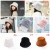 DDA846 Girls Thick Blank Pure Color Furry Caps Soft Winter Warm Faux Fur Fisherman Hat Women Wide Brim Plain Plush Bucket Hats