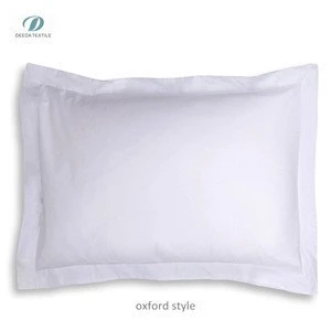 Deeda factory 100% cotton 200tc plain white hotel pillow case/pillow cover