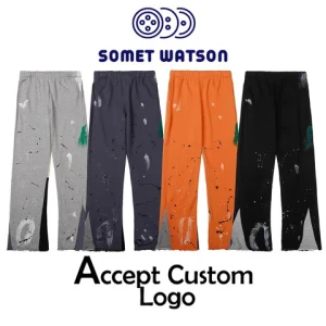 Designer brand name dept Sweat Pants Mens Loose Oem Mens Sport Custom Casual Pants Joggers Printed Logo gallerys Sports pants