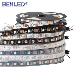 Digital WS 2812B SK6812 Pixel DC 5V Addressable RGB 5 Meter Rolls Flexible LED WS2812B IC Strip Tape With Controller
