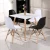Import Dining Table White Modern Square Table with Wood Legs for Coffee Kitchen Living Room Leisure Pedestal Table from China