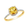 direct custom designs gold  vermeil jewelry manufacturer women 925 sterling silver natural citrine ring