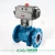 Import DN50  Stainless 2PC high platform   flange connection pneumatic actuator ball valve from China