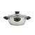 Import Double handle single casserole stainless steel with C shape Clear glass lid from China