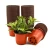 Import Durable 90 100 120 130 140 150 160 180mm Plastic Plant Nursery Double Color Flower Pot from China