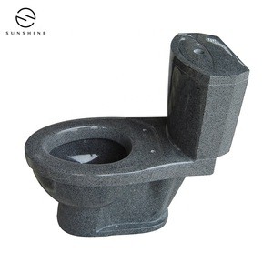 Durable Natural Black Granite Stone Toilets with Tank