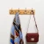 Import eco-friendly bamboo coat rack wall mounted, vintage clothes wall holder with 4 hooks from China
