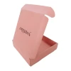 Eco friendly custom cardboard packaging small square pink boxes with full printing