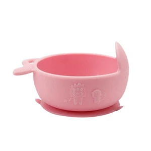 Eco-friendly Customized Food Grade Dinning plate Silicone  Baby Feeding Bowl suction