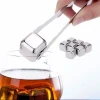 Eco Friendly RED wine Stainless Steel 304 whisky stone ICE CUBE
