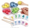 Educational toys baby  wooden block games Beans Fun Chopsticks Practice Kit puzzle game toy Math Enlightenment Toy for kids