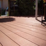 Effective alternative to solid wood decking flooring board