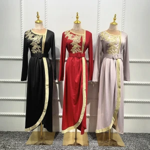 EID fashion Muslim women Abaya Turkey Arabic Islamic clothing embroidered party dress 2021 New