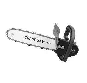 Electric Angle Grinder Chainsaw Adapter 11.5&quot; Chain and Bar Professional Cutting Machine Attachment Power Tool Kit