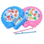 Electric funny single turntable parent-children interaction fishing game toy for kids LYF