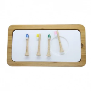 electric toothbrush heads made in natural bamboo with Charcoal, Spiral and new Dupont sebacic acid Nylon Bristle