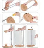 Elemental Kitchen Bamboo Paper Towel Holder